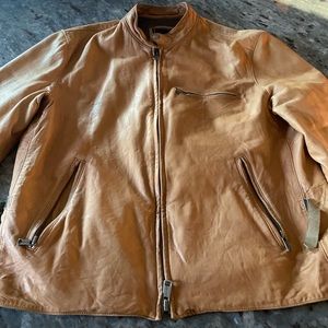 Todd Snyder Leather Racer Motorcycle Jacket